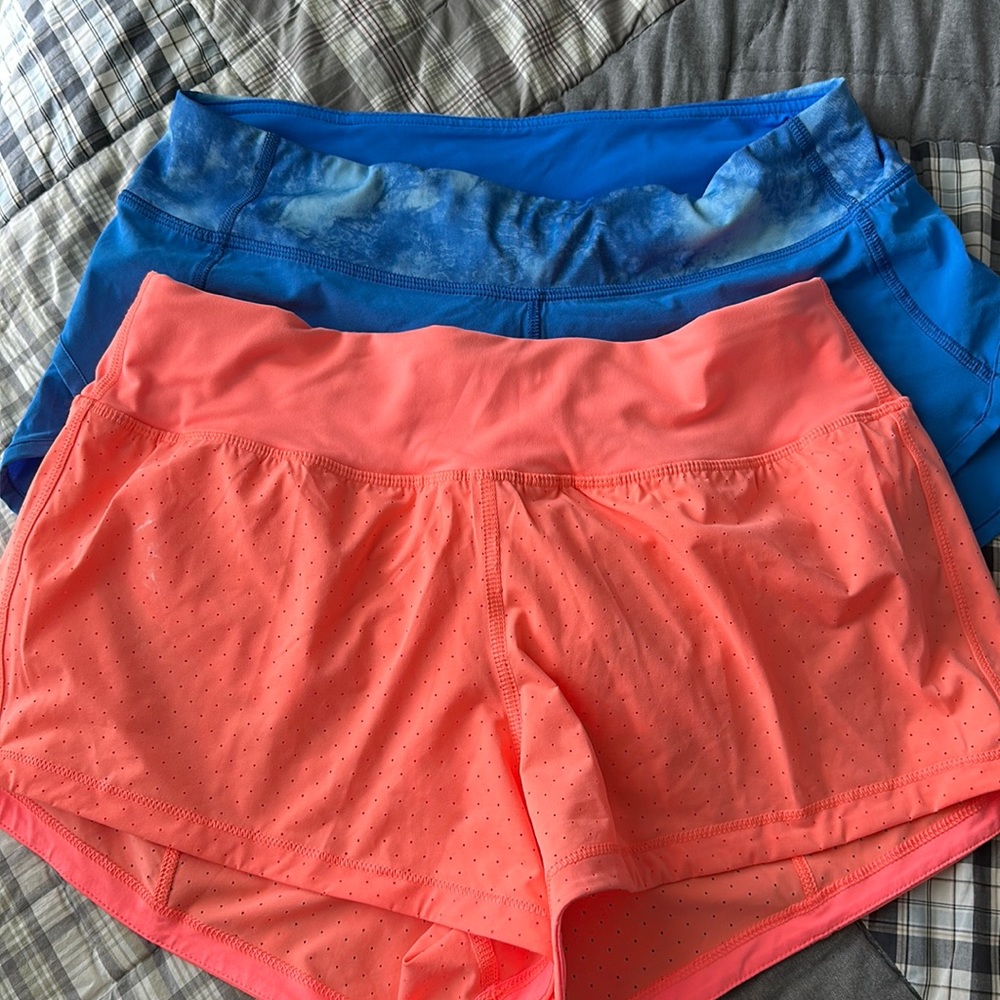 Two pairs size 6 ladies LuLuLemon shorts